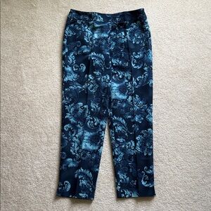 Blue patterned pants